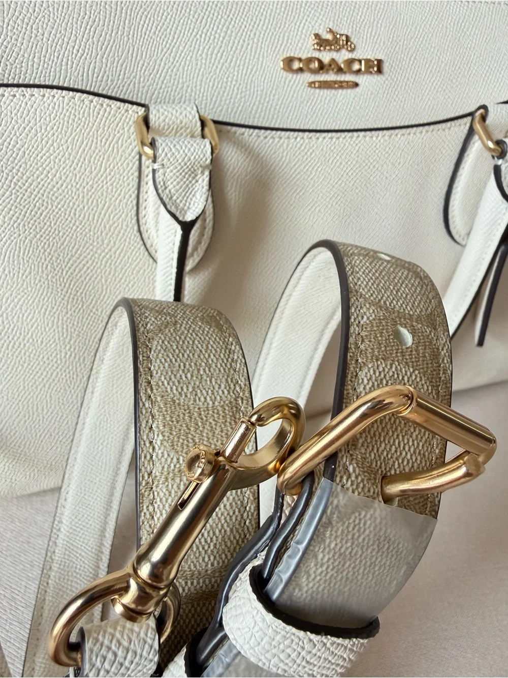 NWT Coach Darcie Carryall Handbag Crossbody Chalk White CH290 Multi Compartment